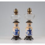 Pair of 19th century Nanjing porcelain lamps
