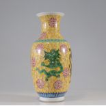 Porcelain vase decorated with dragons