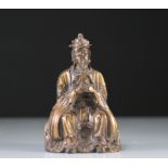 China gilt bronze Wenchang Daoist Ming period