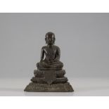 Bronze Buddha with brown patina