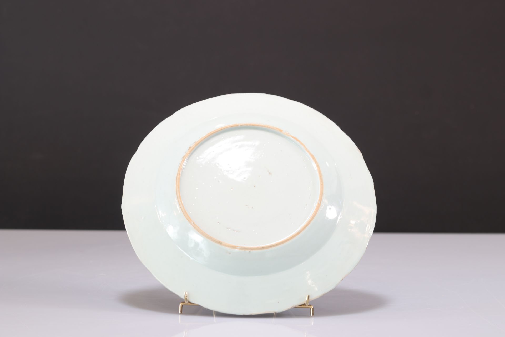 China set of 3 "blanc-bleu" porcelain plates (accidents) - Bild 3 aus 3