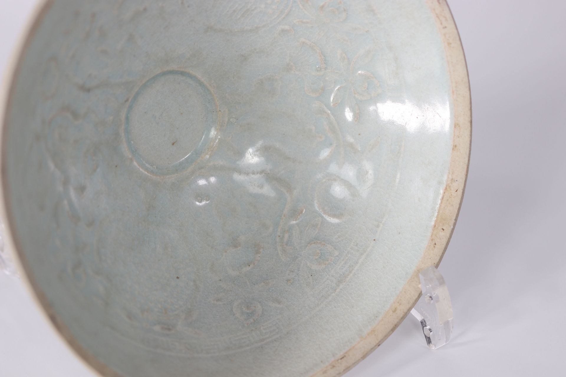 A Chinese qingbai bowl with underglaze floral design, Song - Image 8 of 9