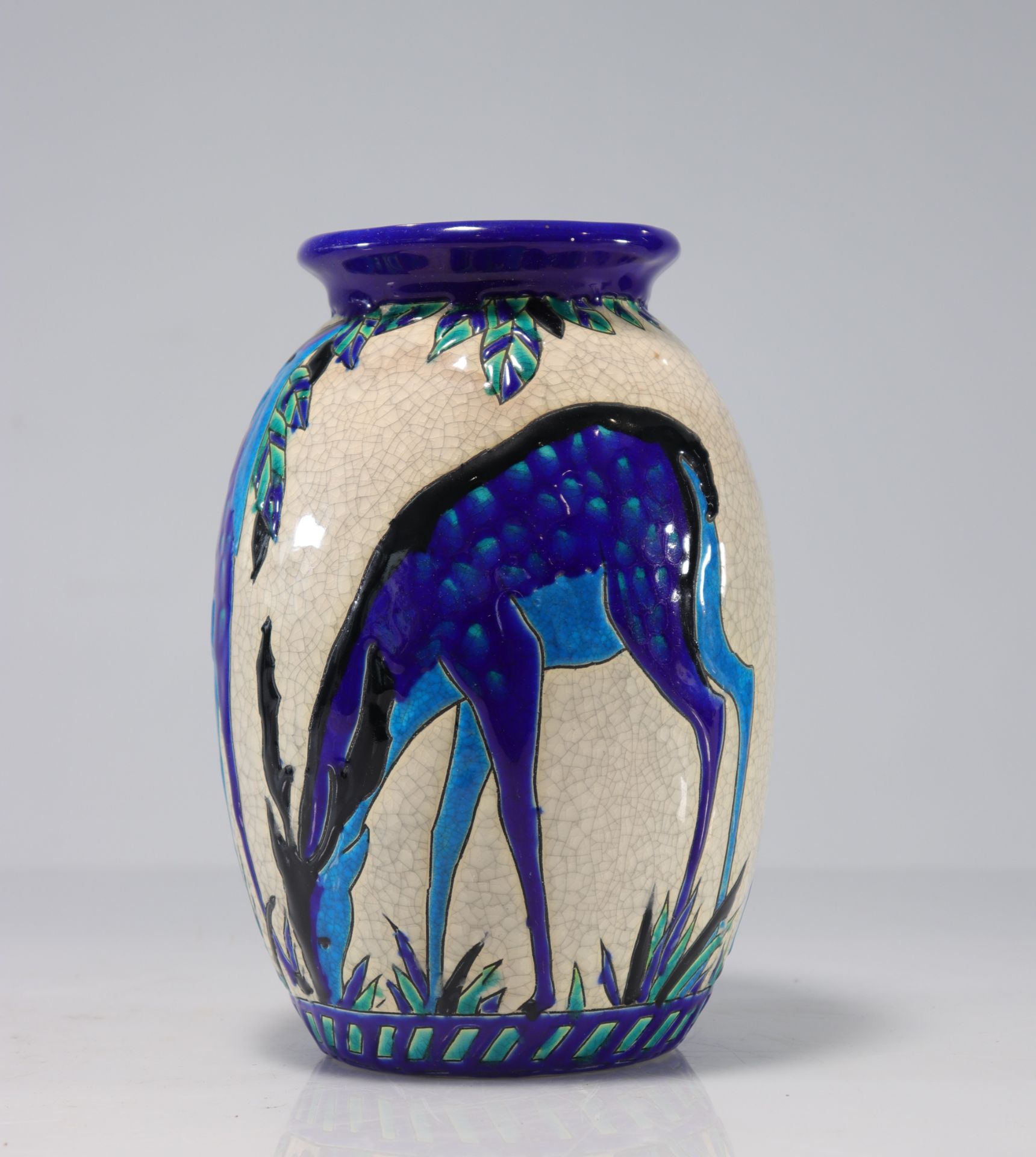 Boch Art Decor vase with deer decoration - Image 3 of 4