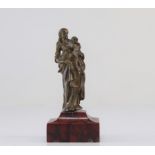 17th Century Bronze Sculpture Virgin And Child