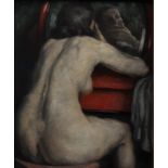 Armand RASSENFOSSE (1862-1934) Oil on canvas "young naked woman from behind" dated 1926