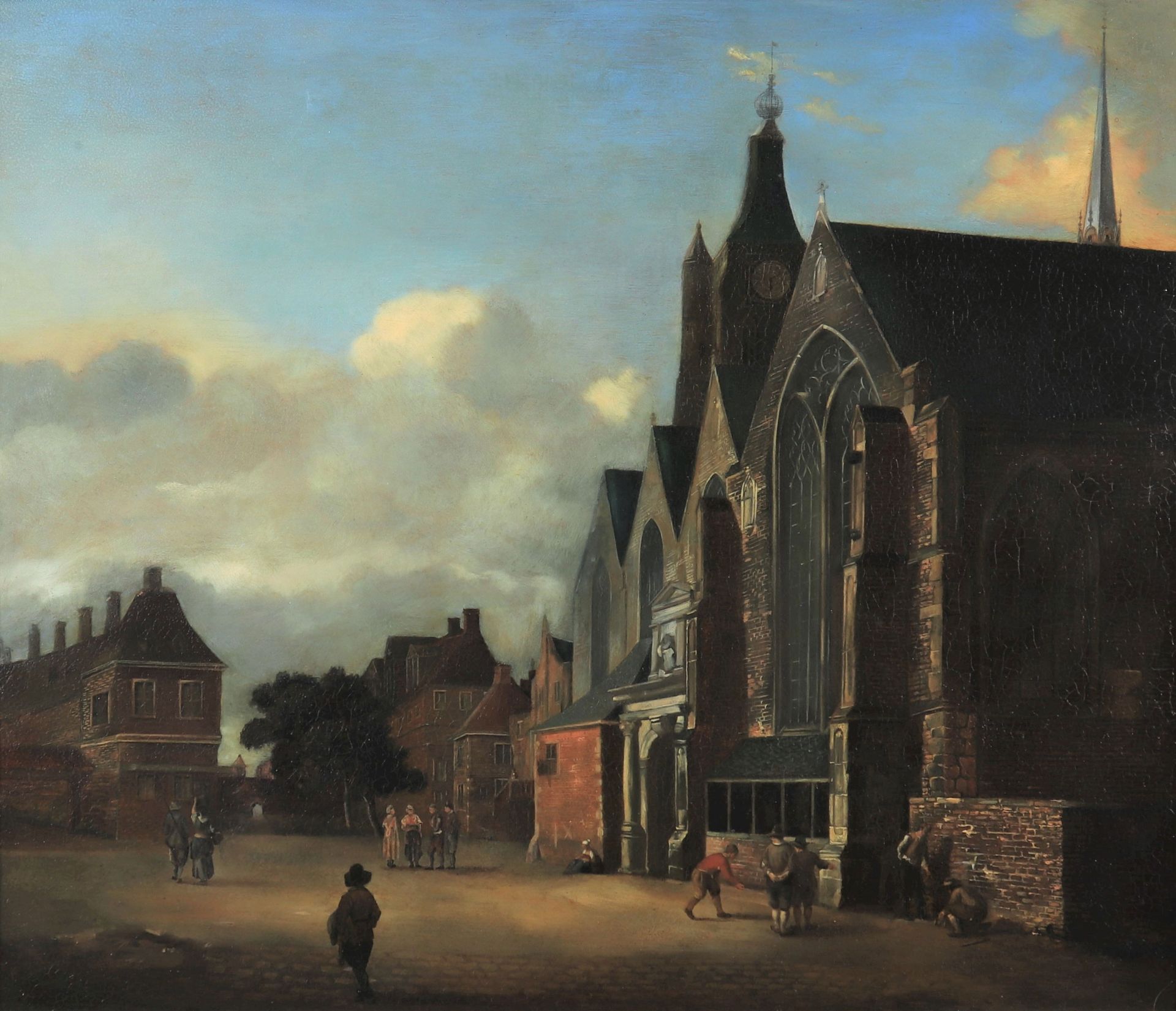 Isaak OUWATER (1748-1793) Dutch School "city view" on copper