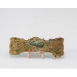 Rene LALIQUE (1860-1945) & Tiffany New-York enamelled belt buckle