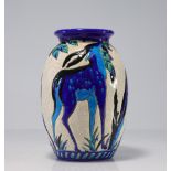 Boch Art Decor vase with deer decoration