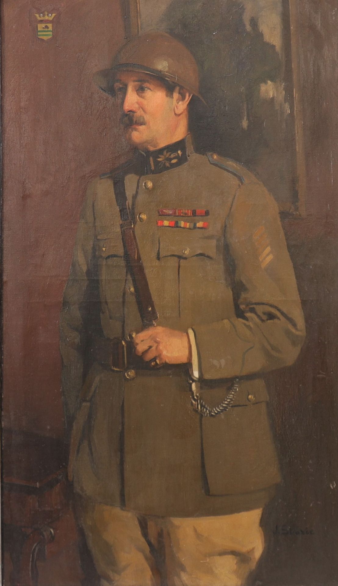 Jose STORIE (1899-1961) att, Oil on canvas "Belgian General of 14/18"