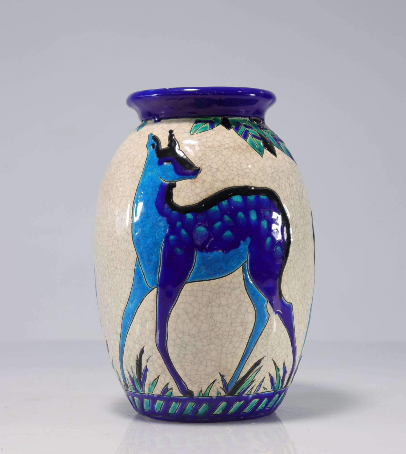 Boch Art Decor vase with deer decoration - Image 2 of 4