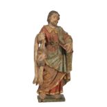 Saint Barthelemy in polychrome wood