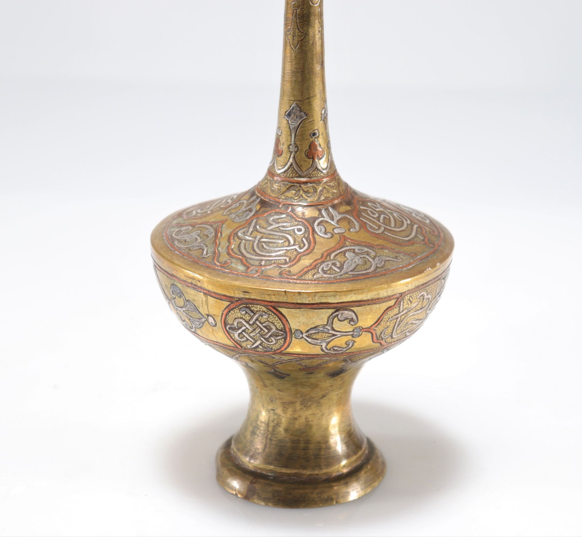 Ottoman vase brass and silver and copper inlay "Cairowe" - Image 5 of 5