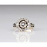 Ring in platinum and 1.5 carat brilliant cut diamonds (9.12gr)