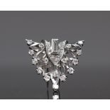 Art Deco brooch in platinum and diamonds 1.7 carats (15.25gr)