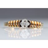 Bracelet in yellow and white gold (18k) and 2 carat diamonds (57gr)