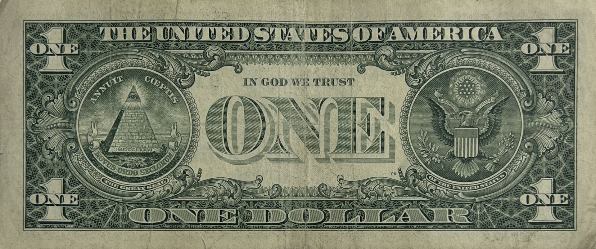 Banksy. â€œUmbrella girlâ€. 2015. Ink stencil on a real one dollar banknote from â€œThe United Stat - Bild 2 aus 4