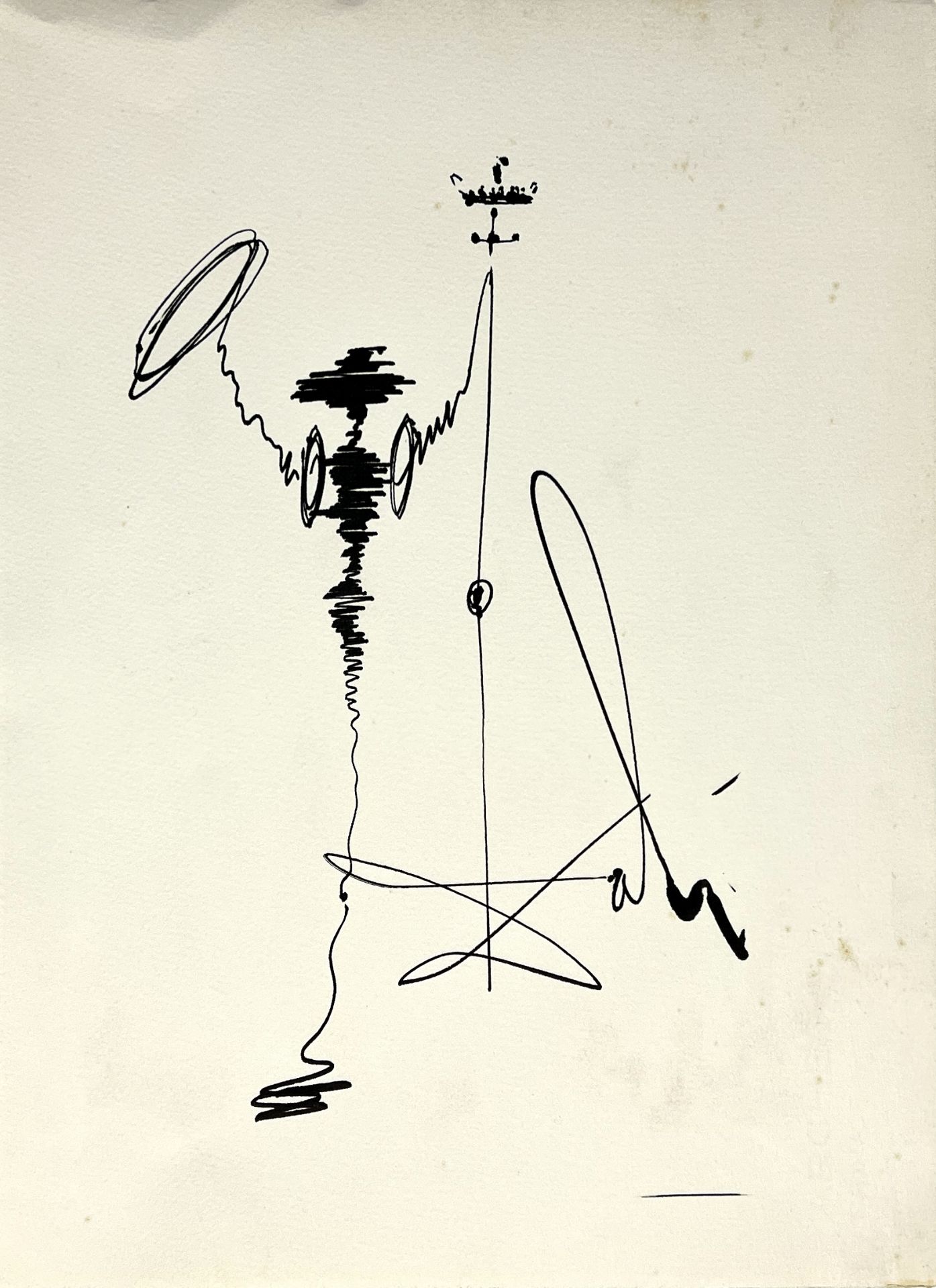 Salvador Dali. 1978. â€œDon Quixoteâ€. Ink drawing on Arches France paper. Signed â€œDaliâ€.