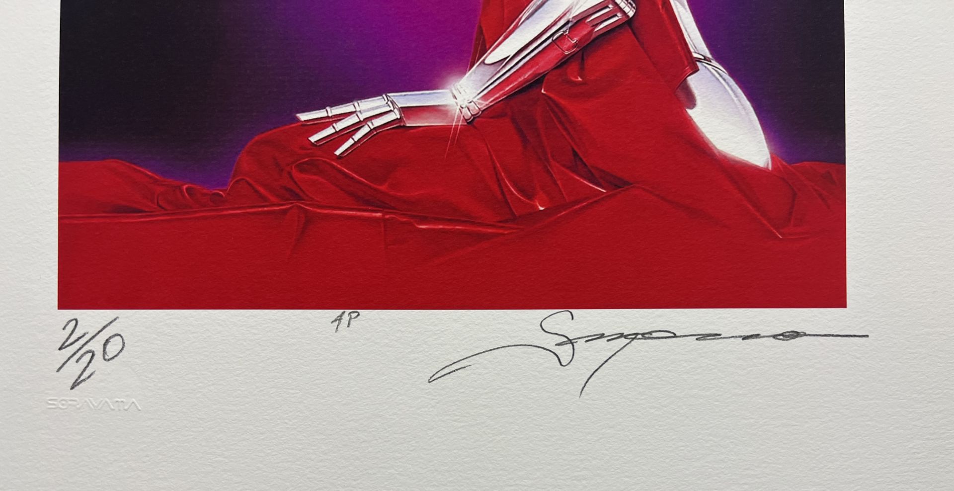 Hajime SORAYAMA. â€œHeavy Metalâ€. Color lithograph. 2020. Signed â€œSoryamaâ€ in pencil lower rig - Bild 2 aus 3