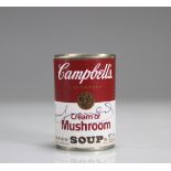 Andy Warhol (after). Campbell's Soup "Cream of Mushroom". Metal tin can.