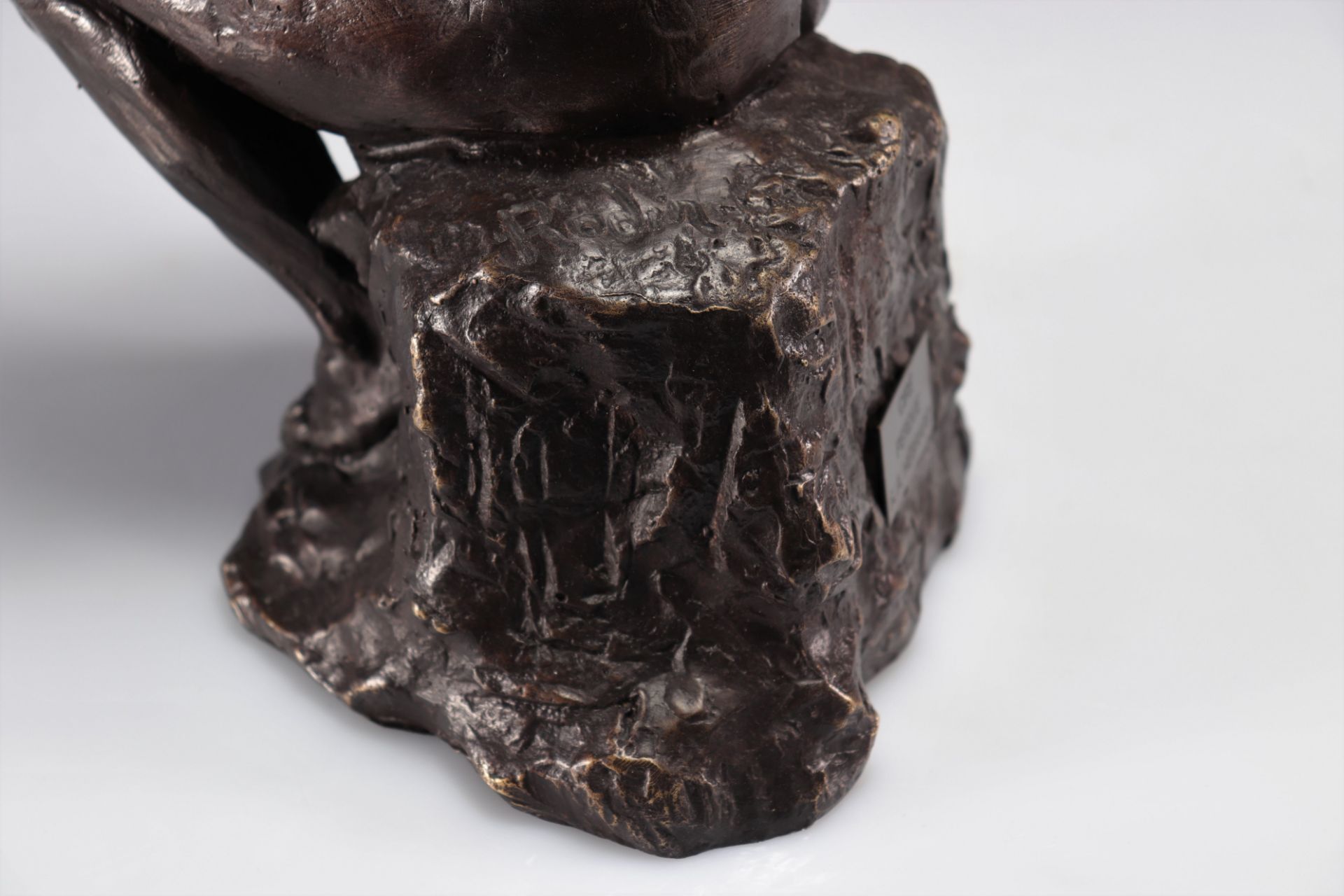Auguste Rodin (After). " The Thinker ". Lost wax bronze with brown patina. Signed "Rodin" hollow. Be - Bild 6 aus 6