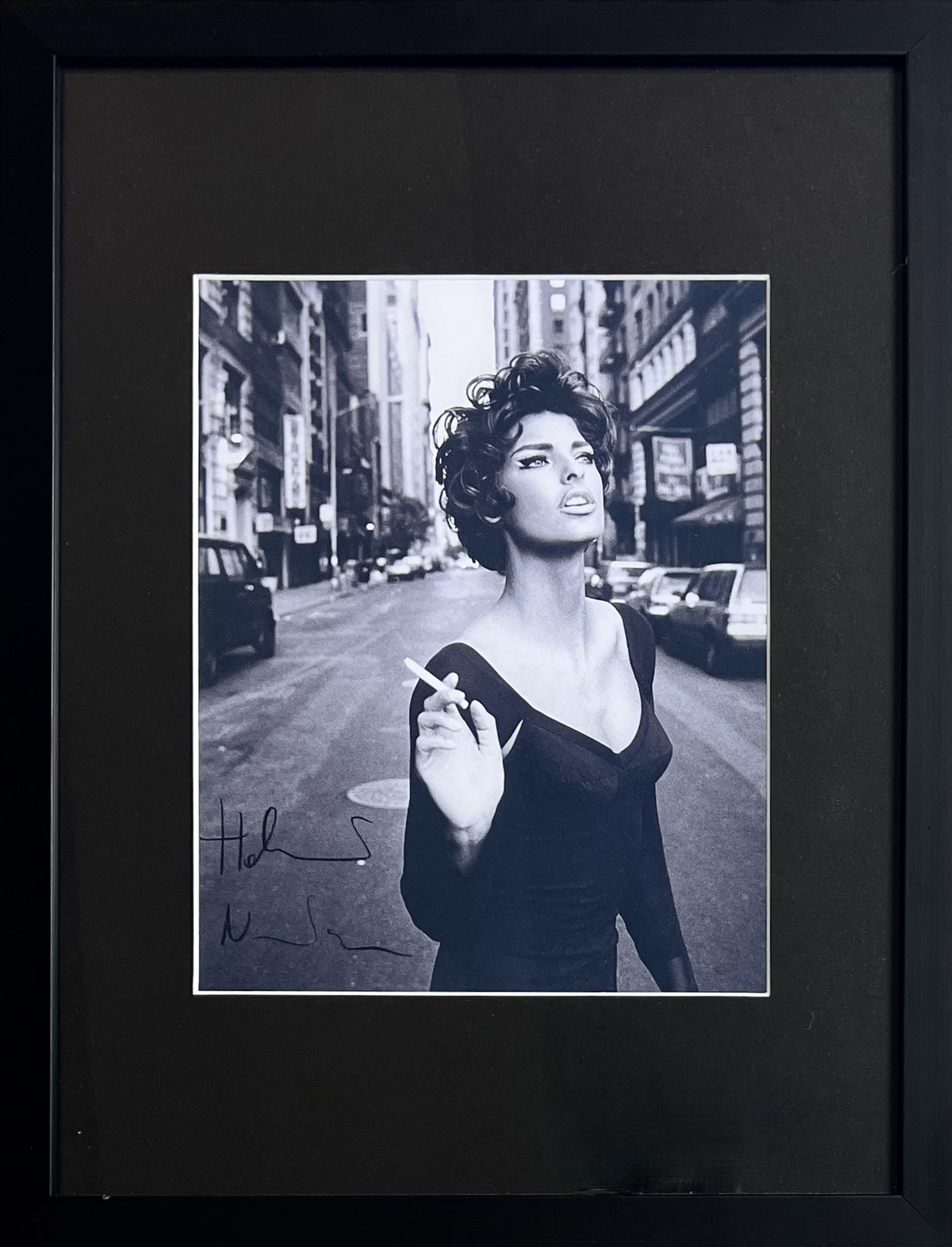 Helmut Newton (attr). Linda Evangelista. Color offset printing on paper.