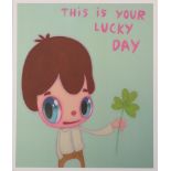 Javier Calleja. â€œThis is your Lucky Dayâ€. Invitation card from the Almine Rech gallery, Paris, f