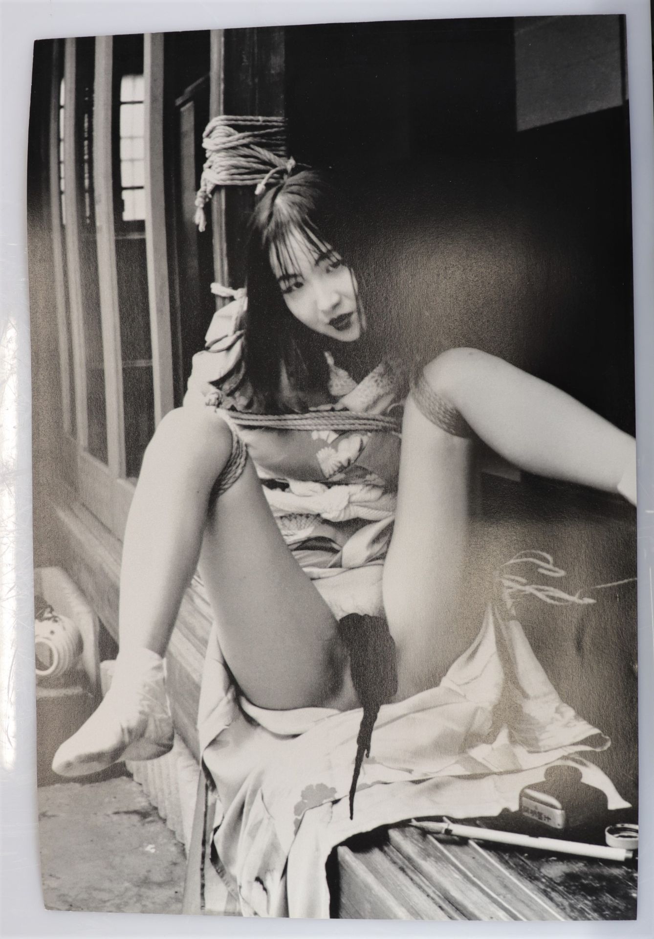Nobuyoshi Araki. Kinbaku (Bondage). Double-sided black and white photography. Signed in black marker