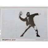 Banksy. Flower Bomber. Bristol, 1999. Color offset print, published by Bristol Photography in 1999.