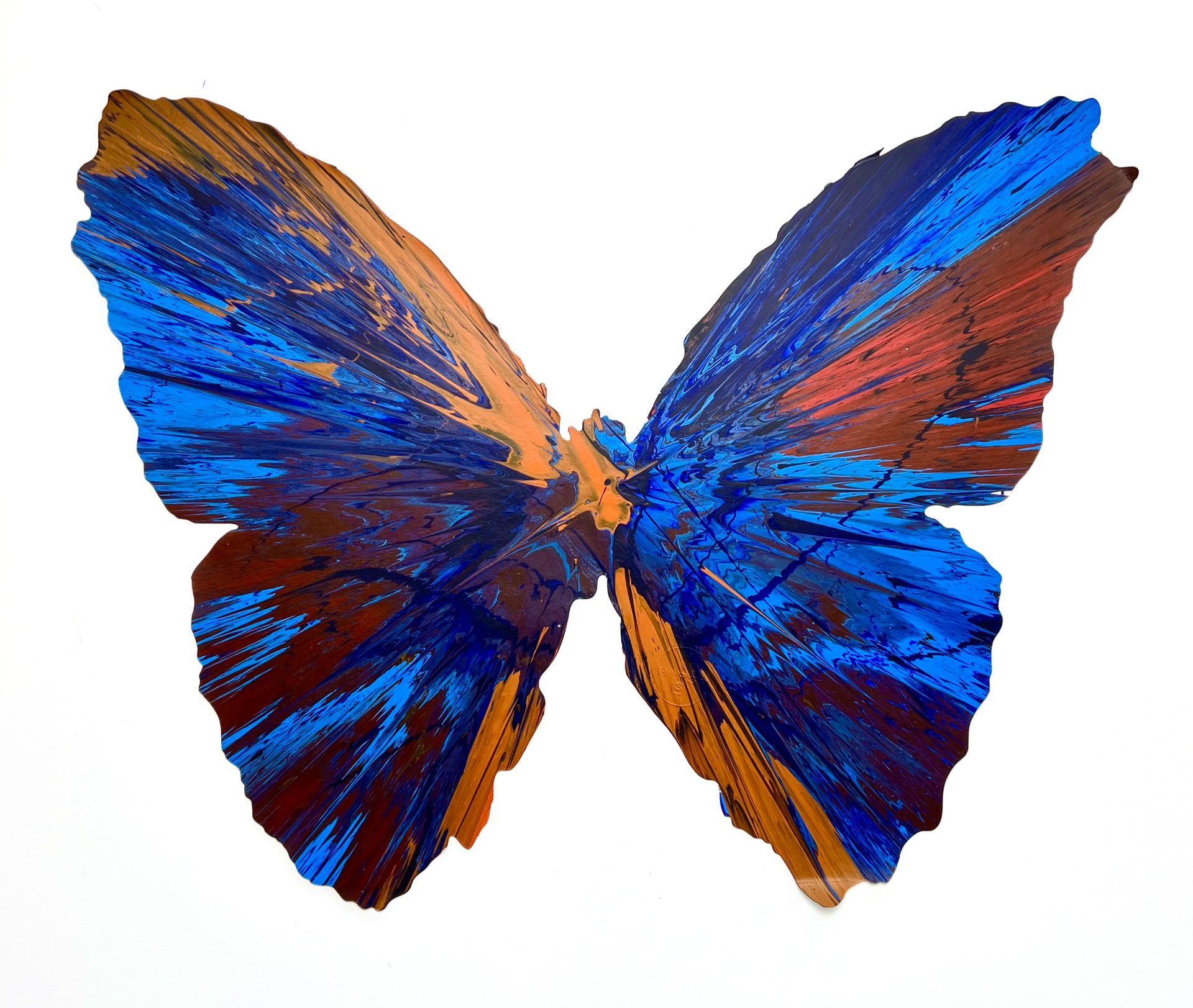 Damien Hirst. 2009. Butterfly. Spin Painting, acrylic on paper. Stamp of the signature "Hirst" on th