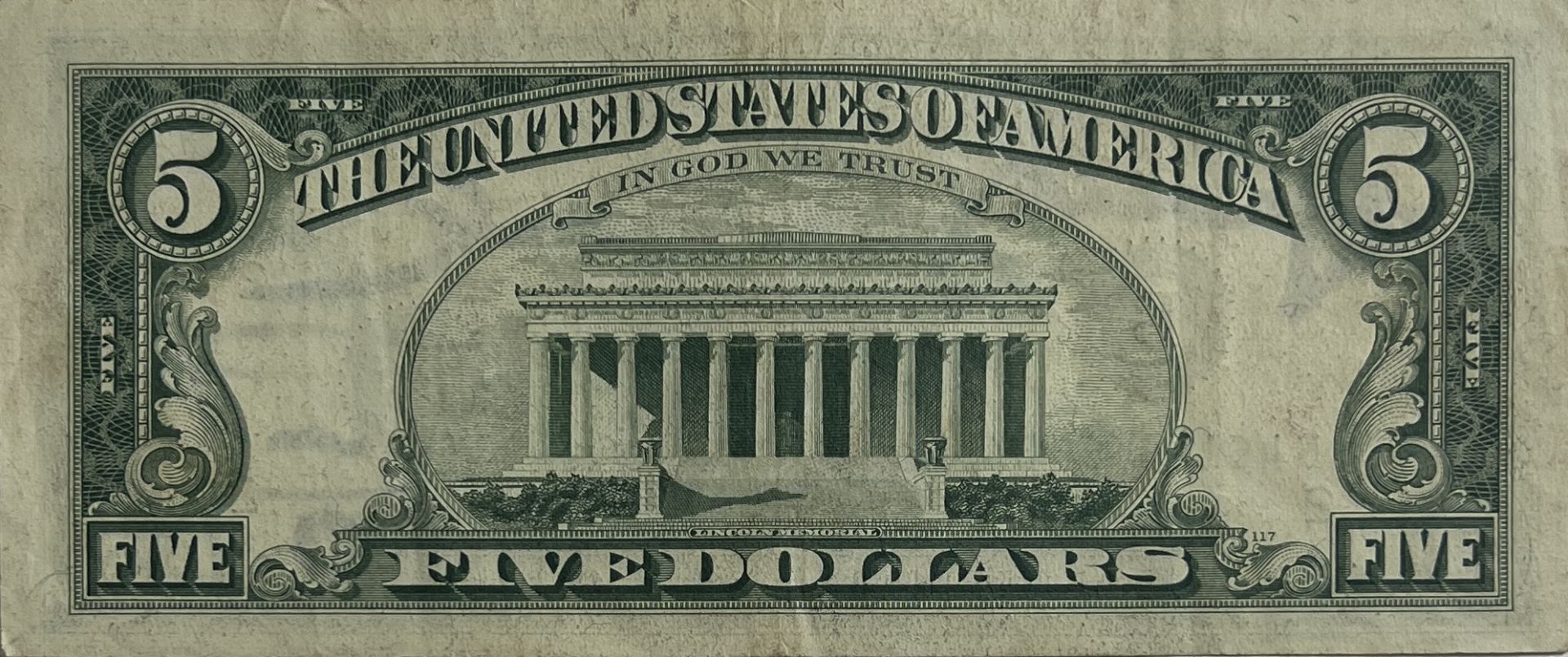 Andy Warhol. American 5 dollar banknote. - Bild 2 aus 2