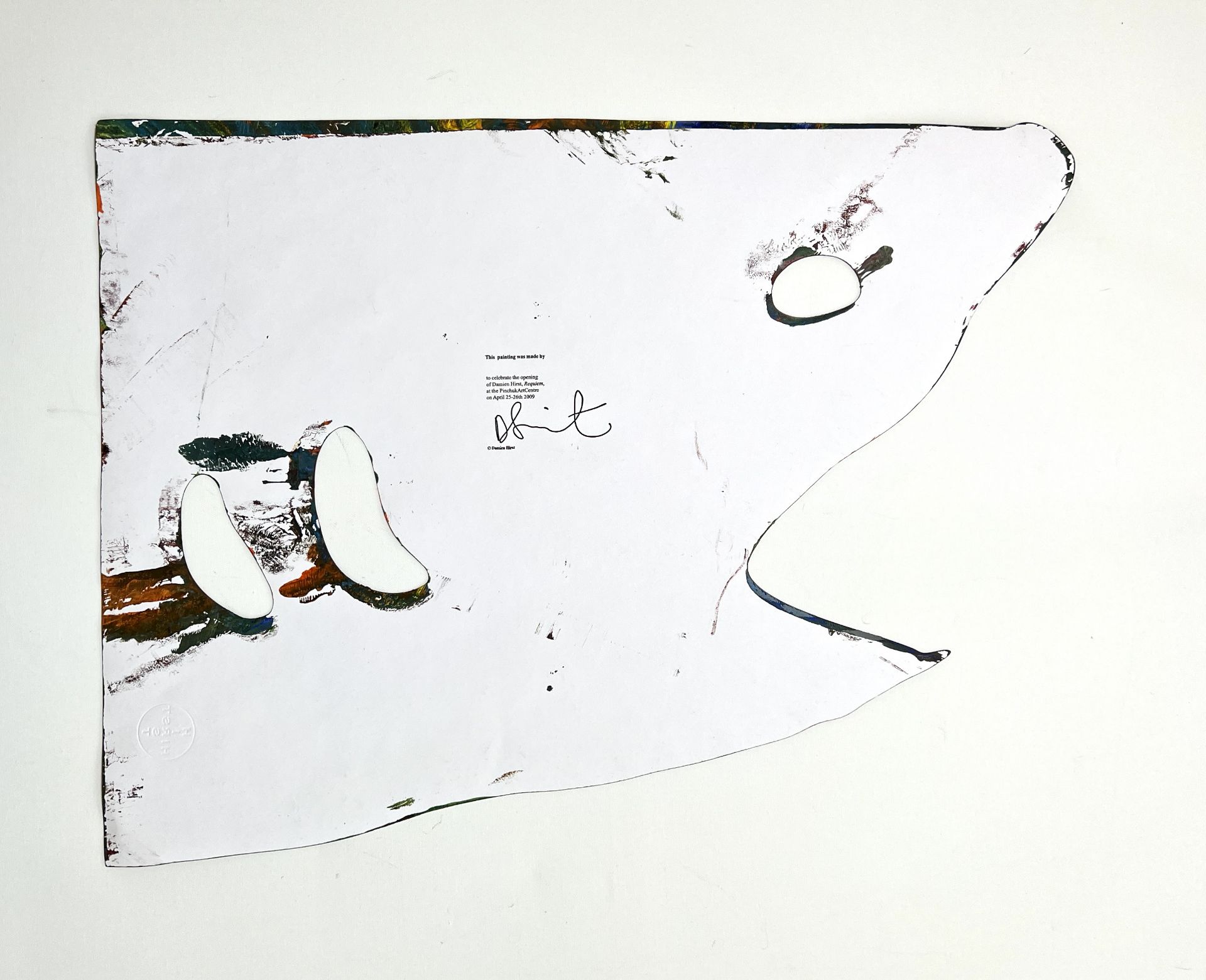 Damien Hirst. 2009. Shark. Spin Painting, acrylic on paper. Stamp of the signature "Hirst" on the ba - Bild 2 aus 3