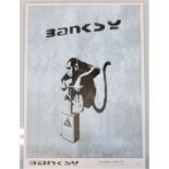 Banksy. â€œTNT Monkeyâ€. Bristol, 1999. Color offset print, published by Bristol Photography in 199