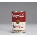 Andy Warhol (after). Campbell's Soup "Tomato". Metal tin can.