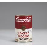 Andy Warhol (after). Campbell's Soup "Chiken Noodle". Metal tin can.