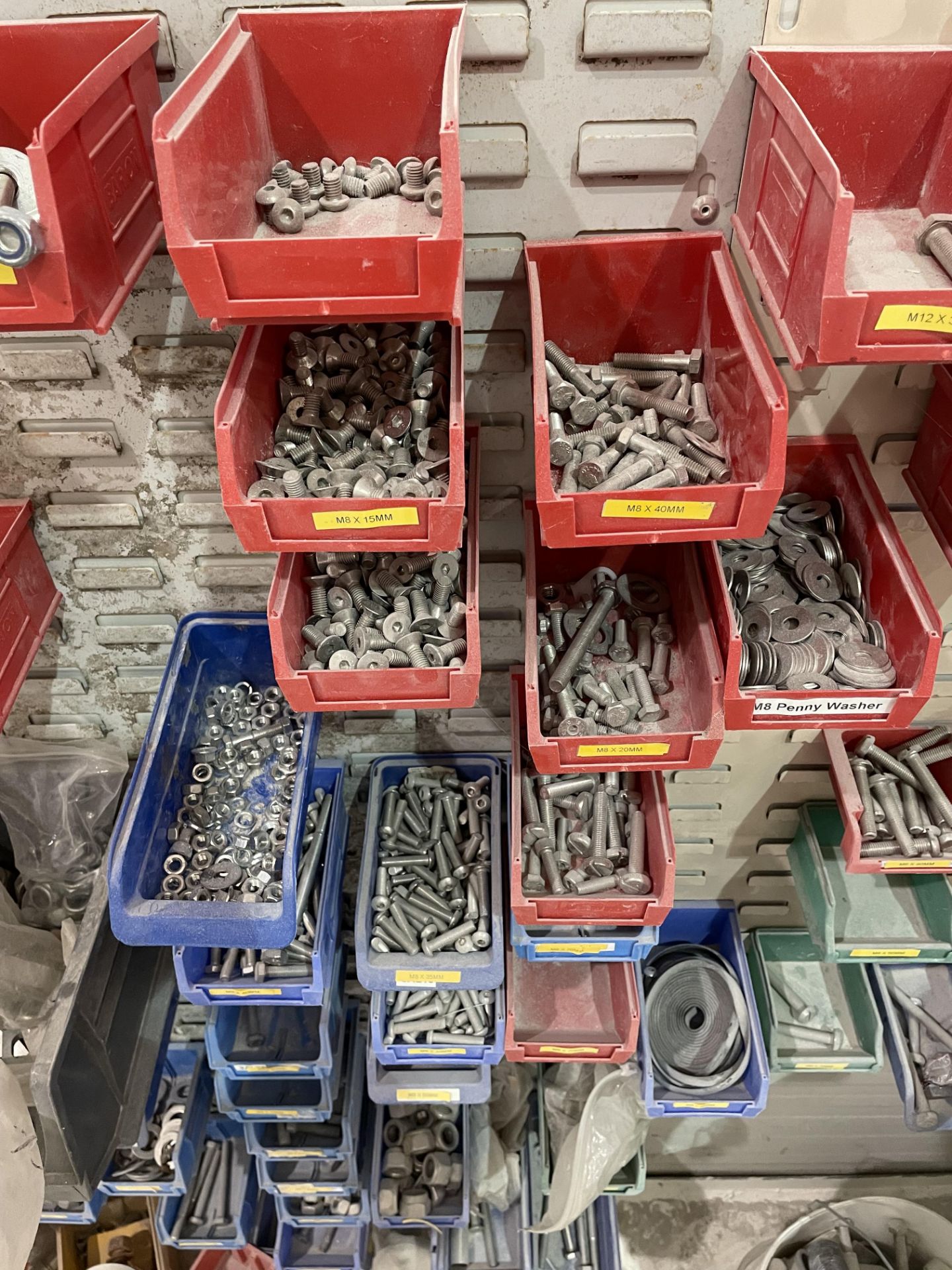 Linbin rack and Contents Comprising Assortment of Various Bolts, Nuts, Fixers and Fastenings - Image 2 of 5