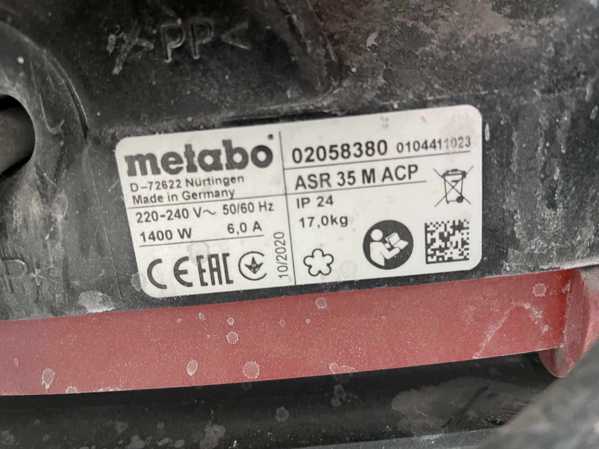 Metabo ASR 35M ACP Vacuum Cleaner S/No. 02058380, 240v with Mirka 5.0 Sanding Head - Image 2 of 4