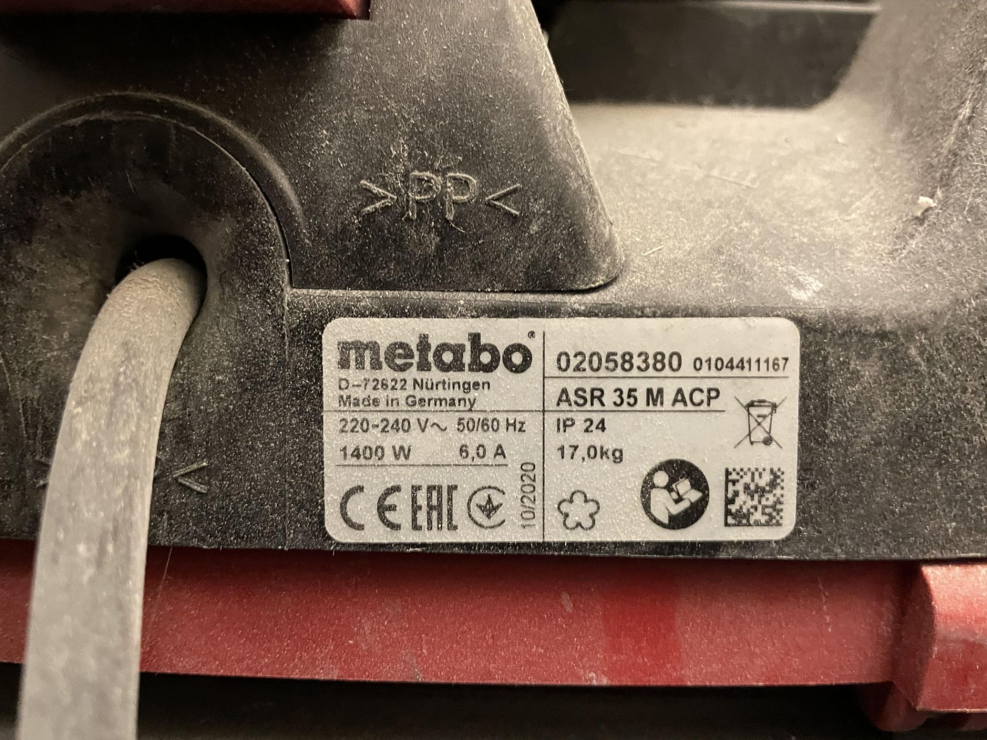 Metabo ASR 35 ACP and ASR 25 LSC Vacuum with 2x Metabo Similars, 240v - Image 7 of 9