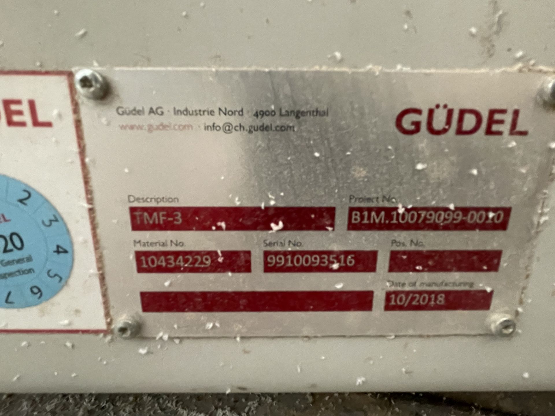 2018 Grudel TMF-3 c.11m Slide S/No. 9910093516 - Image 7 of 7