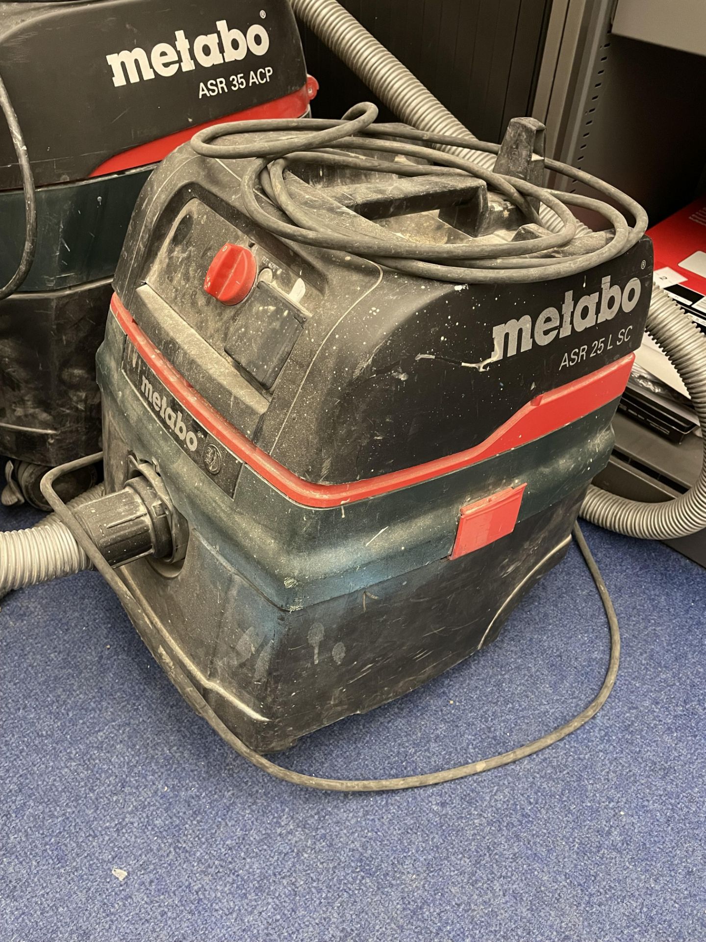 Metabo ASR 35 ACP and ASR 25 LSC Vacuum with 2x Metabo Similars, 240v