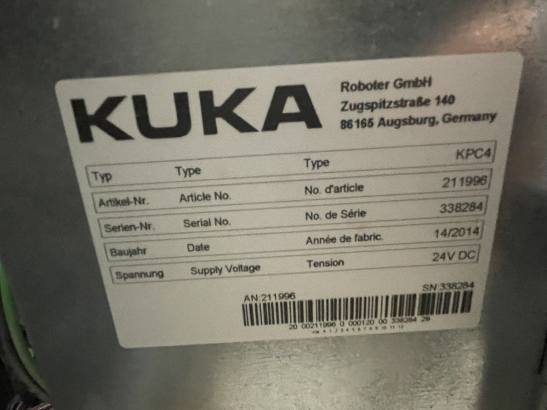 2014 Roboter GmbH KUKA Model KR 240 R2700 PRIME Robotic Arm S/No. 633291 with Electrospindle - Image 17 of 23