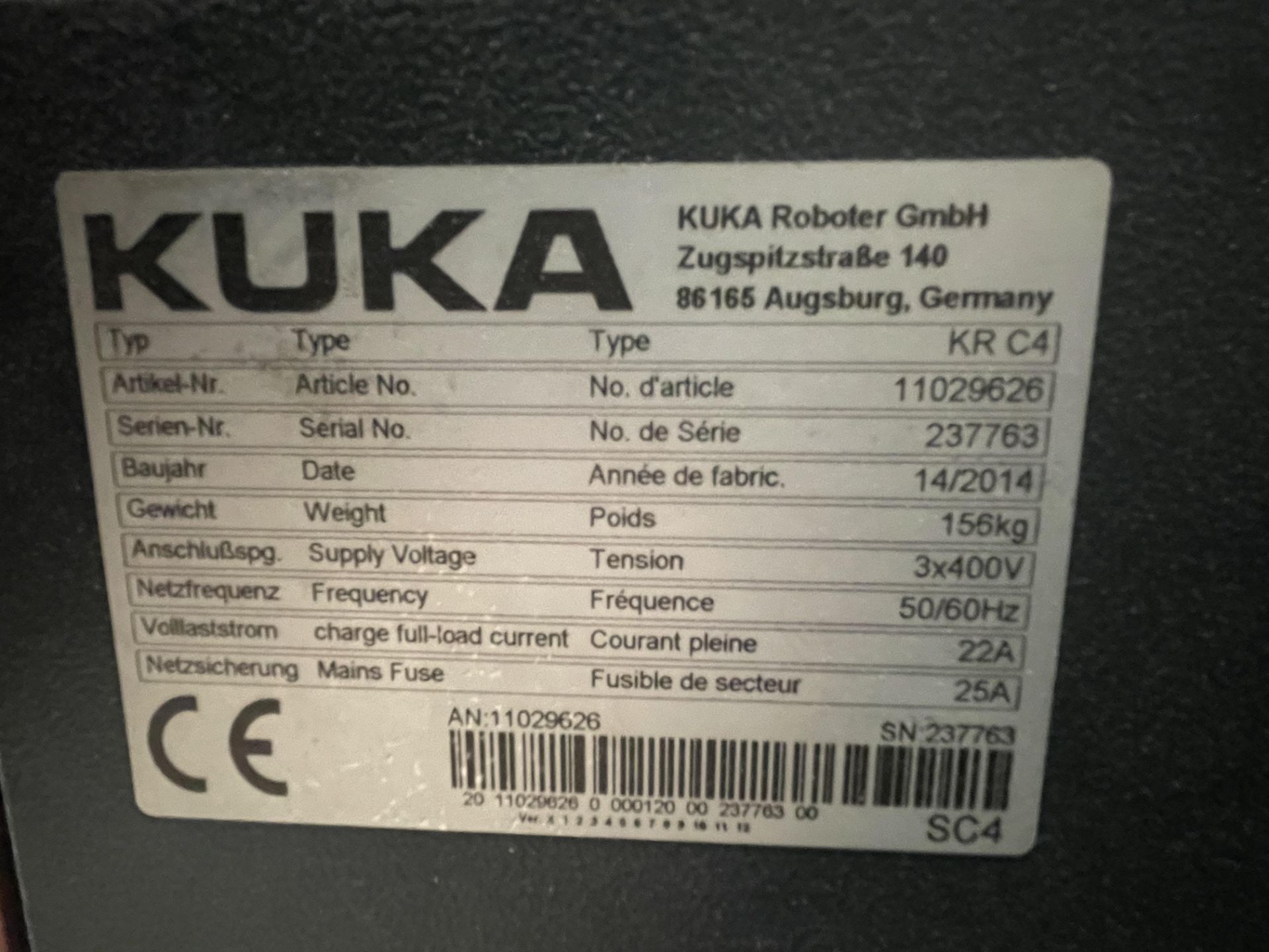 2014 Roboter GmbH KUKA Model KR 240 R2700 PRIME Robotic Arm S/No. 633291 with Electrospindle - Image 19 of 23