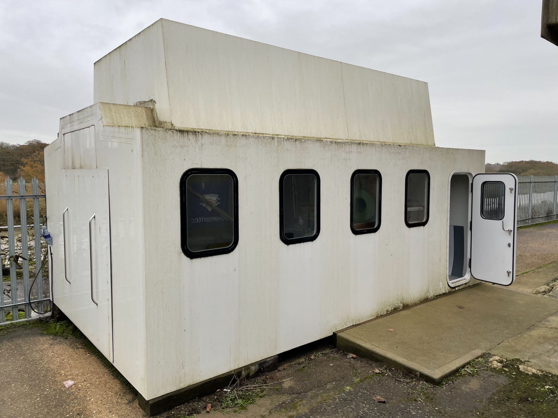 Marine Pod Cabin Office, Internal Measurements: 5.5x3.3x3.1m with 2x Doors and Strip Lighting