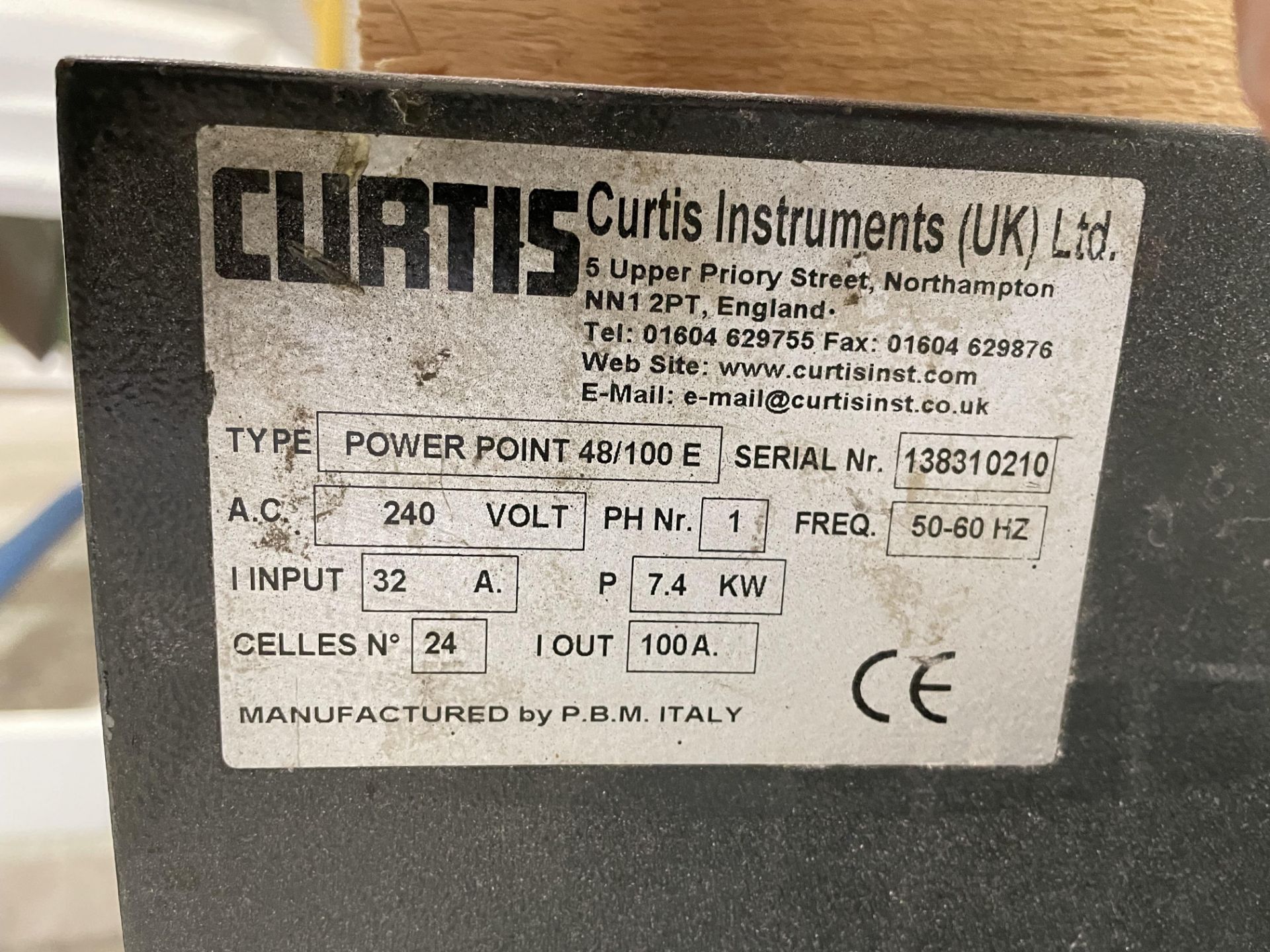 Curtis Power Point 48/100E Industrial Battery Charger S/No.138310210, 240v - Image 2 of 2