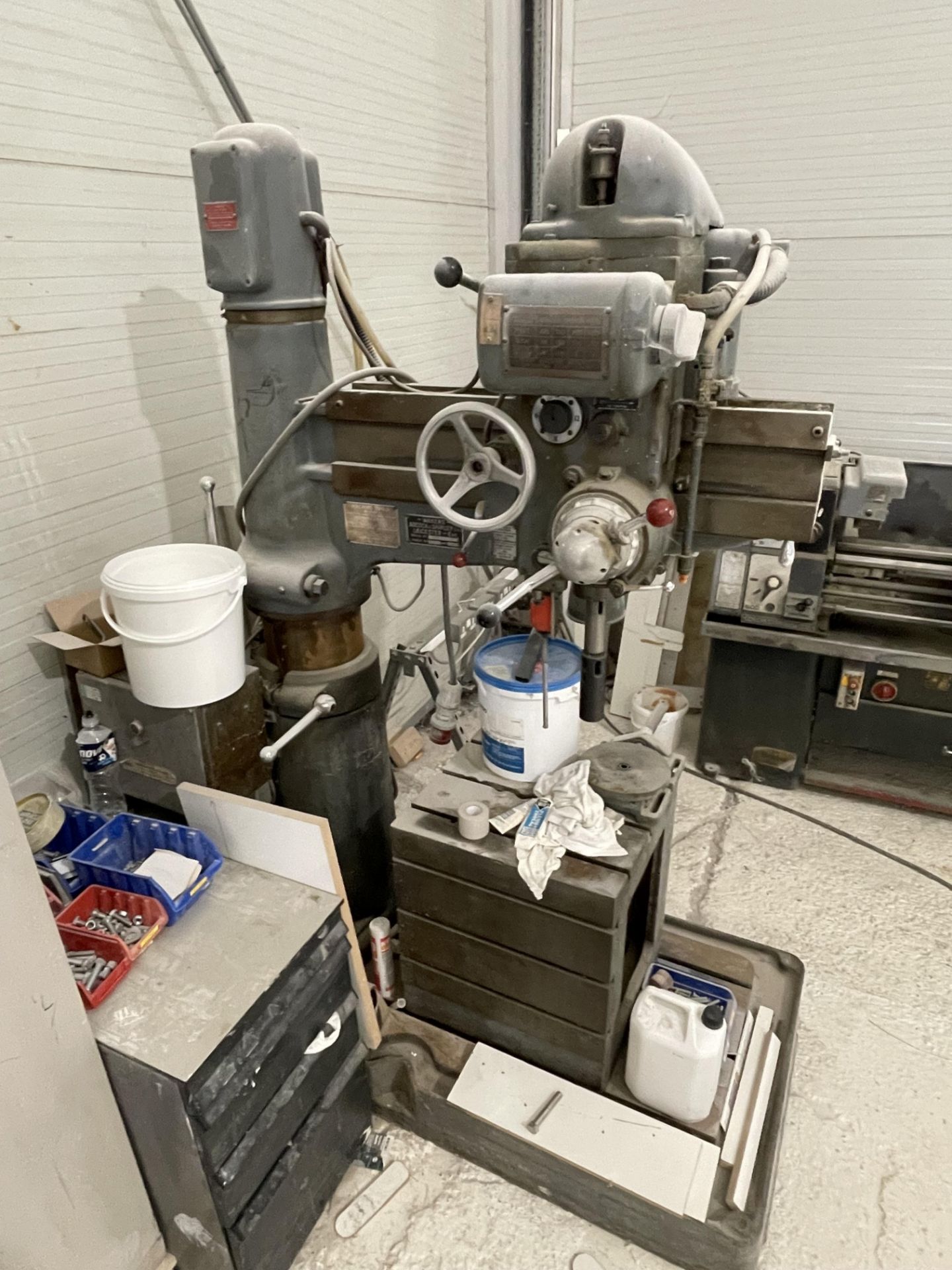 1963 Adcock & Shipley Radial Drill S/No. 3575D/140SV, 3-Phase with Machine Vice - Image 2 of 7