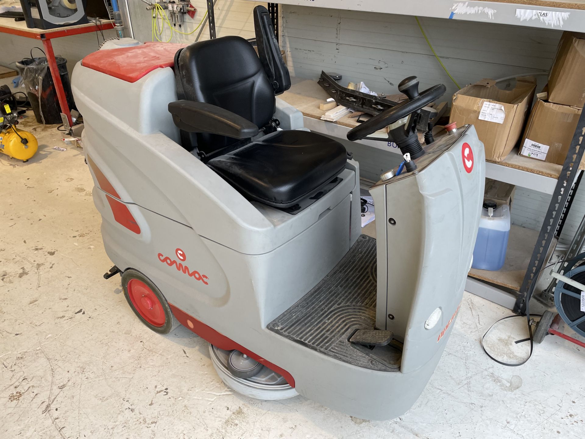 2016 Comac S.p.a. Optima 85B Ride-On Floor Cleaner S/No. 116010833