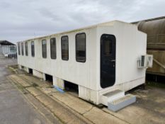 Marine Pod Cabin Office, Internal Measurements: 10.5x3.4x2.4m, Wired and Fitted with 2x Chigo MFR-