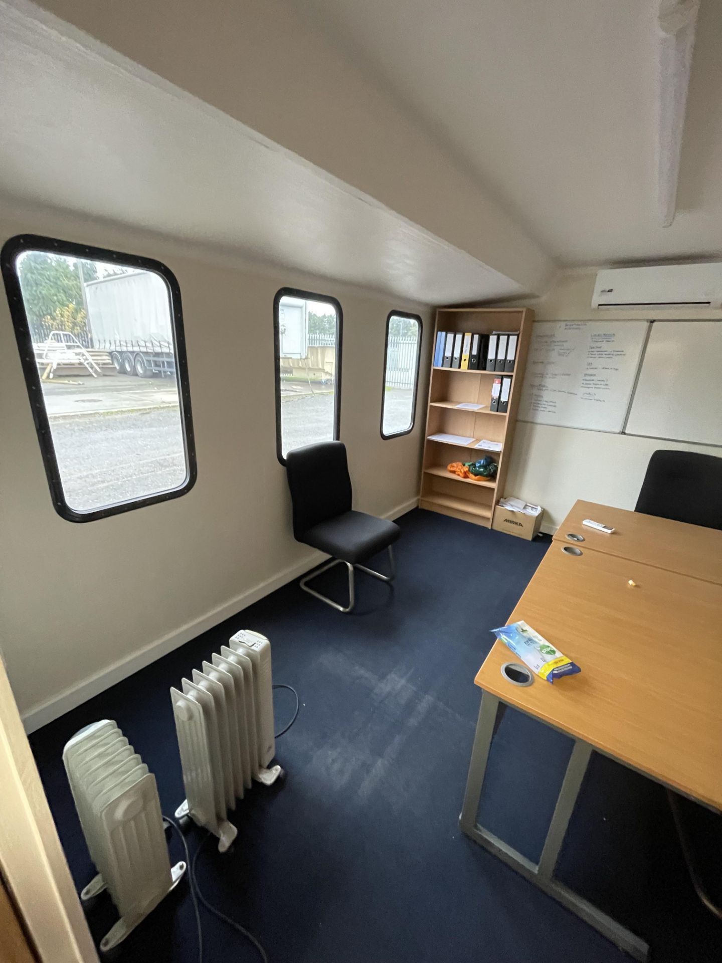 Marine Pod Cabin Office, Internal Measurements: 10.5x3.4x2.4m, Wired and Fitted with 2x Chigo MFR- - Image 12 of 13