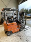 2008 Heli Model HBF15 1500KG Rated Electric Doubemast Forklift S/No. E3611, Odometer Reading: 1279
