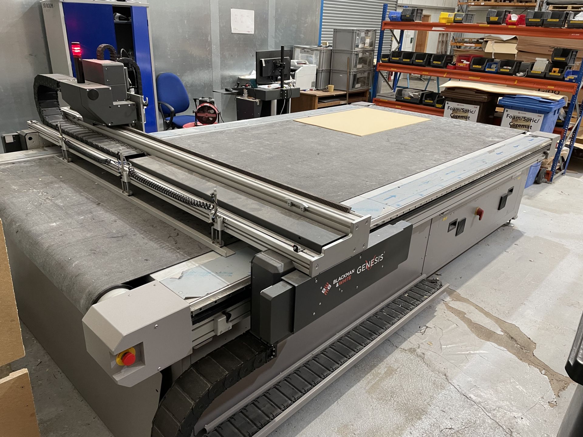 2019 Blackman & White Genesis-V Multi Function Digital Cutting Machine 1.6x3m Bed, S/No. 219943 - Image 3 of 11