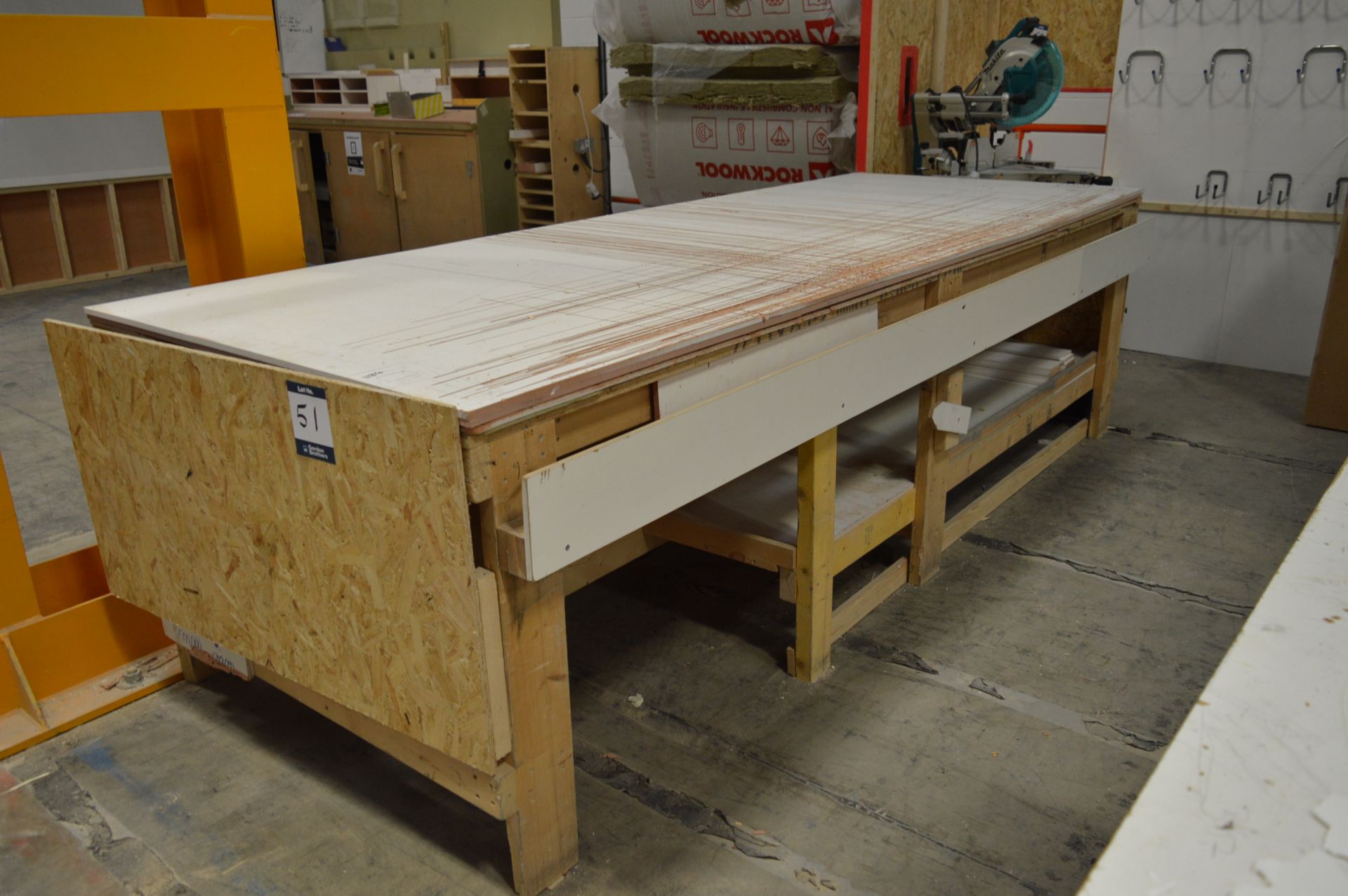 3x (no.) various timber assembly benches